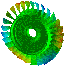Vibration of a tuned bladed disk